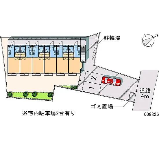 ★手数料０円★東大阪市吉原　月極駐車場（LP）